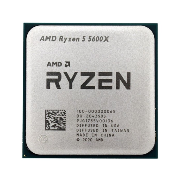 Terbagus Amd Ryzen 5 5600X Tray + Fan 6-Core 3.7 Ghz Socket Am4 65W
