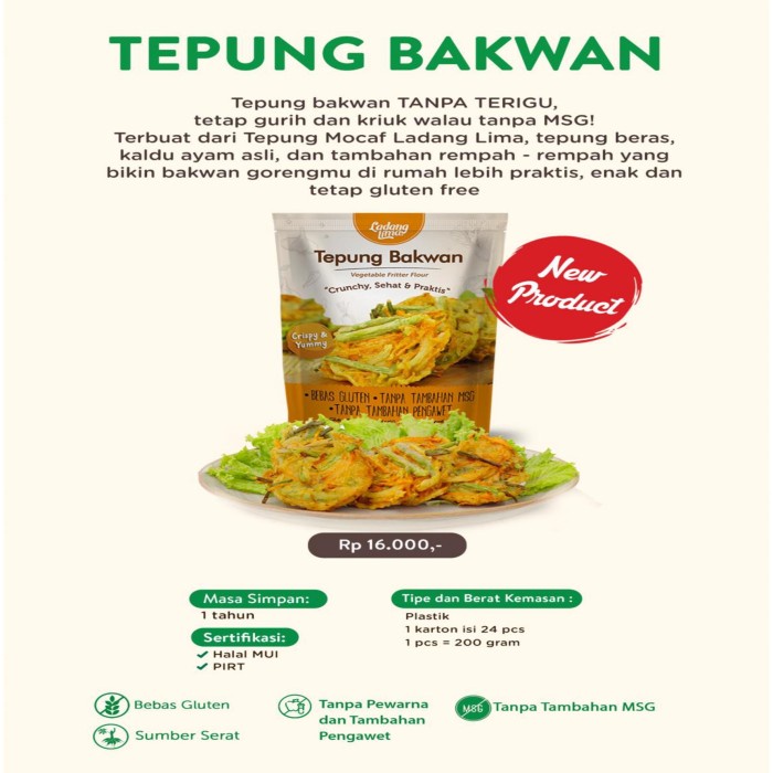 

Diskon 3 Pcs Tepung Bakwan - Ladang Lima Gluten Free Healthy Flour Cod