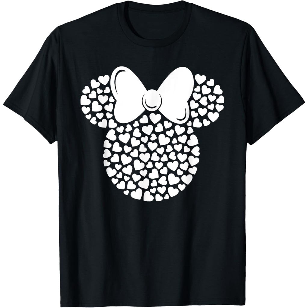 Kaos Disney Minnie Mouse Ikon Penuh Hati Putih