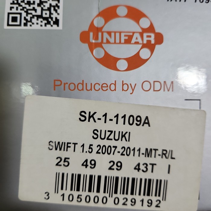 Cv Joint As Roda Luar Suzuki Swift 2006 - 2011 High Quality Kode 011