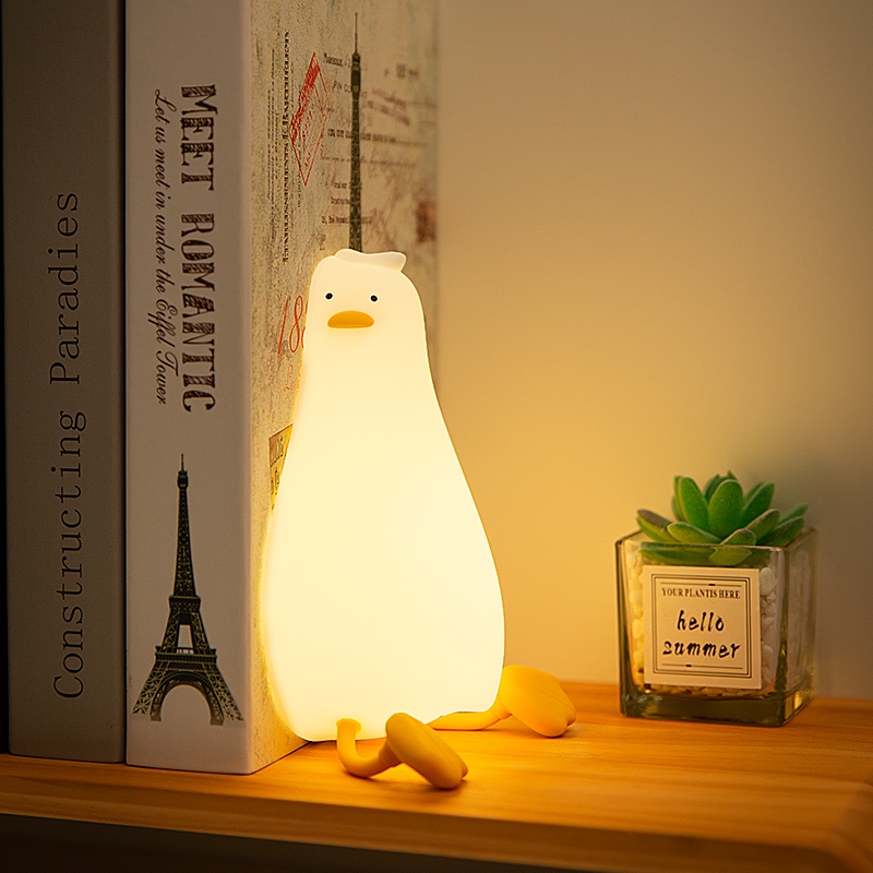 DISKON USB Rechargeable Table Lamp Duck Silicone Sleep Lamp Mood