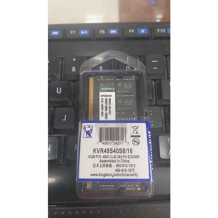 RAM MEMORY SODIMM KINGSTON 16GB DDR5 4800 SINGLE