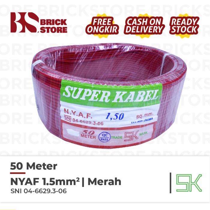 Kabel Super NYAF 1.5 mm NYAF 1.5mm 50 METER 50METER