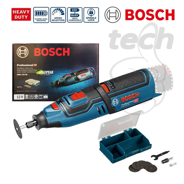 TOP MESIN GERINDA TUNER CORDLESS ROTARY TOOL BOSCH GRO 12V-35 - UNIT ONLY -