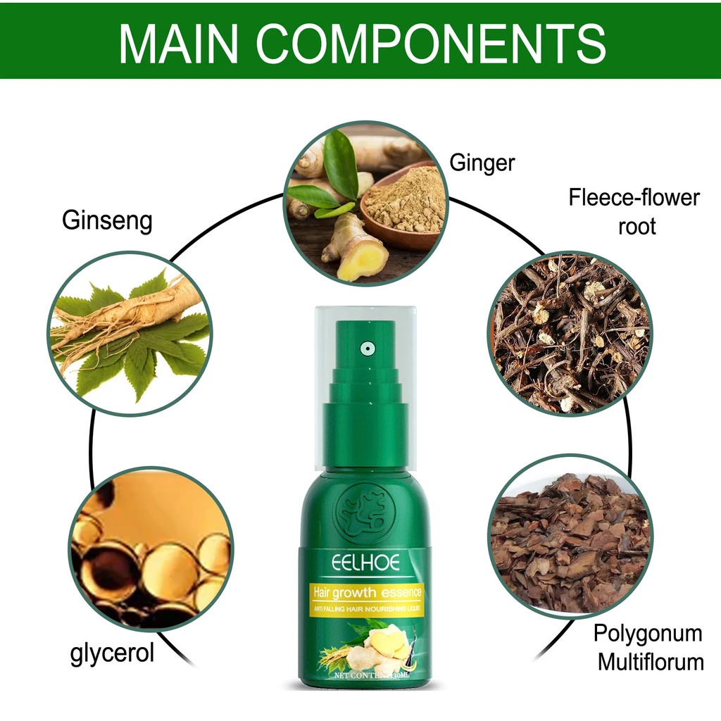 IMPORT GINGER HAIR GROWTH SPRAY PRODUCTS NATURAL ANTI HAIR LOSS SERUM PREVENT BALDNESS TREATMENT