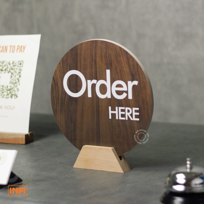 New- SIGN ORDER HERE - CASHIER CAFE - DEKORASI KASIR