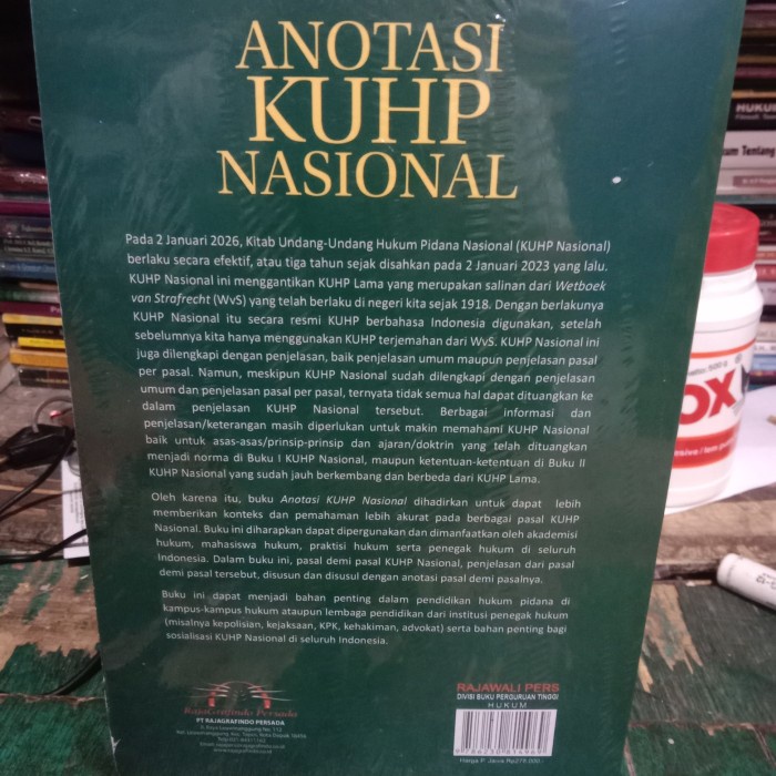 

SALE !!! ANOTASI KUHP NASIONAL BH EDDY O S HIARIEJ ORIGINAL READYY