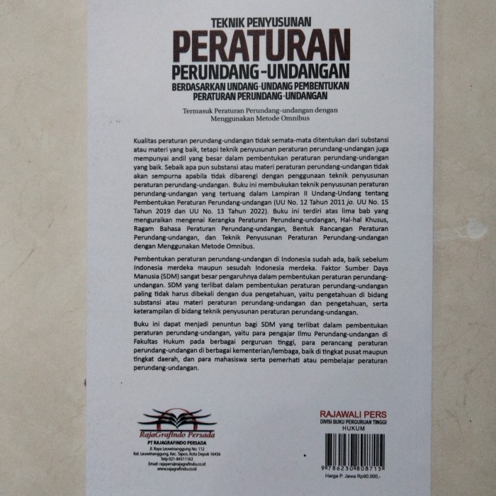

SALE !!! TEKNIK PENYUSUNAN PERUNDANG-UNDANGAN READYY