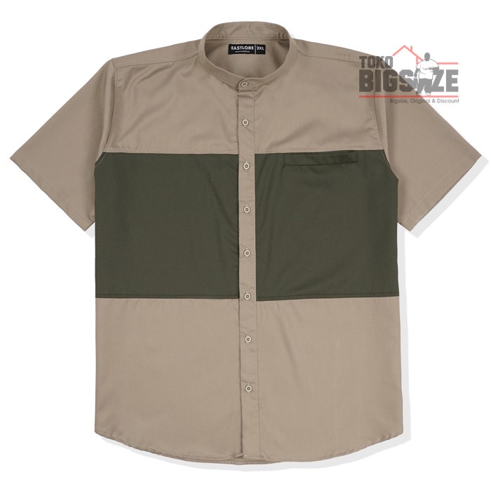 Eastlore Kemeja Koko Color Block Bigsize Original - Baju Muslim Pria Jumbo Size ES110