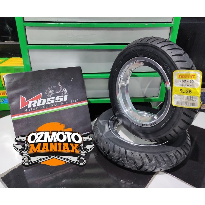 Wheel Set Velg Vrossi Vespa Classic Tubeless (For PTS / PX / Super)