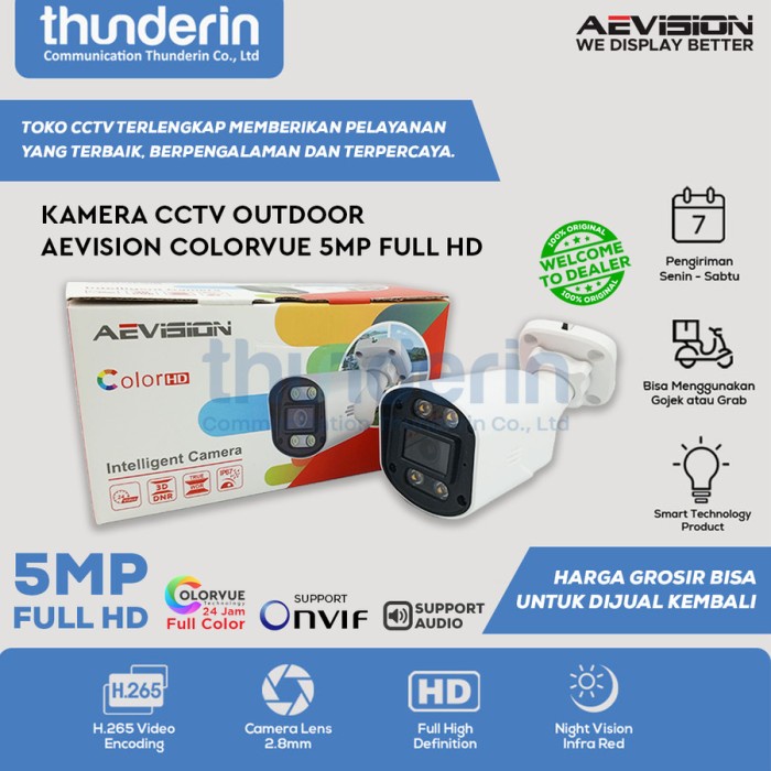 CCTV CAMERA OUTDOOR 5MP FULL COLOR SUPPORT AUDIO CCTV CAMERA OUTDOOR 5MP SIANG MALAM BERWARNA
