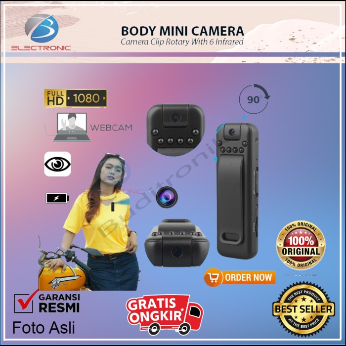 1080P HD Kamera Mini Kamera Body Spy Camera Infrared / Webcam