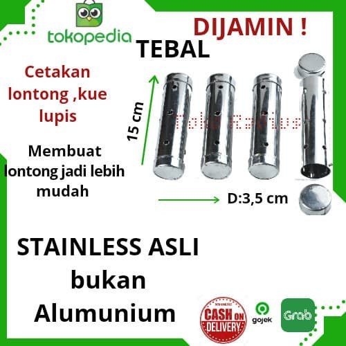 PREMIUM Loyang Cetakan LONTONG Buras Lupis Lopis Lemang Ketan Arem Stainless