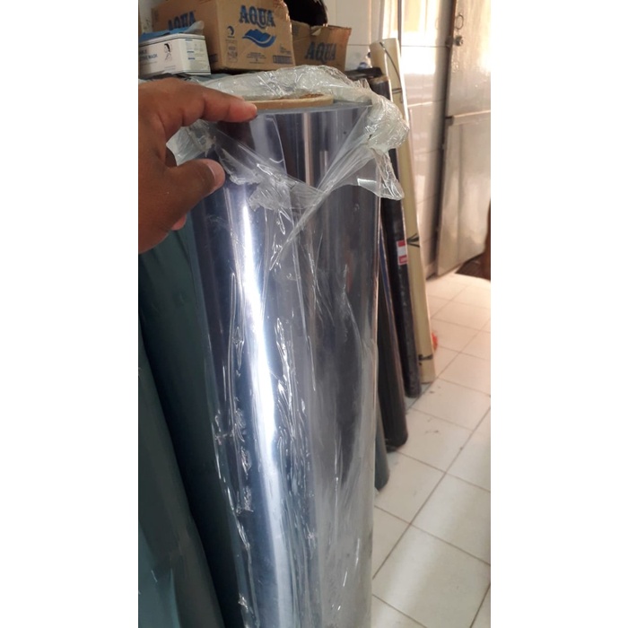 PREMIUM Plastik Mika 0.30 mm Kaku Bening (PET) Meteran Roll