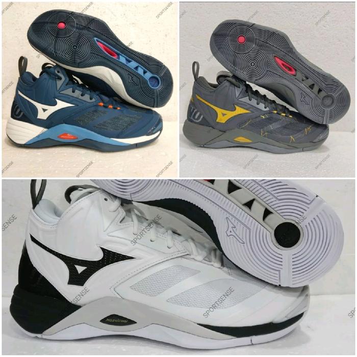 PREMIUM Sepatu Voli Volly Volley Voly Mizuno Wave Momentum 2 Mid Original Bonus Kaos Kaki