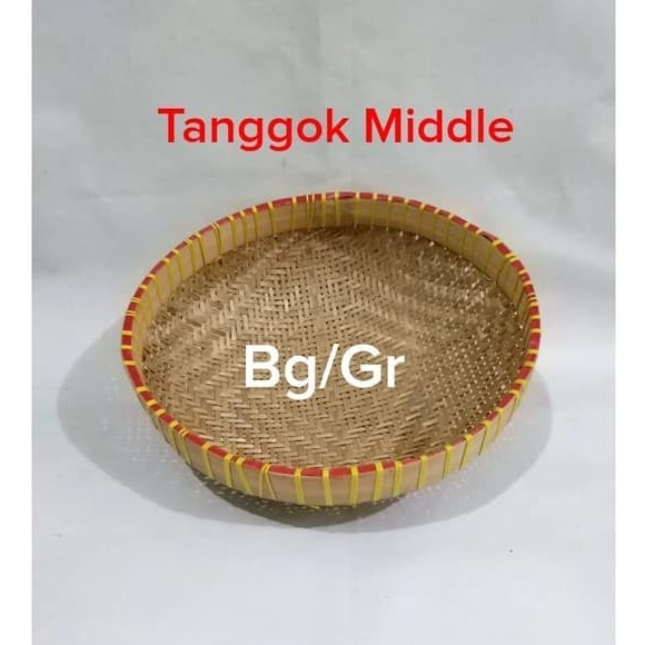 PREMIUM Tanggok Bambu Tempat Gado Gado Pisang Goreng Gorengan Rotan Bumbu