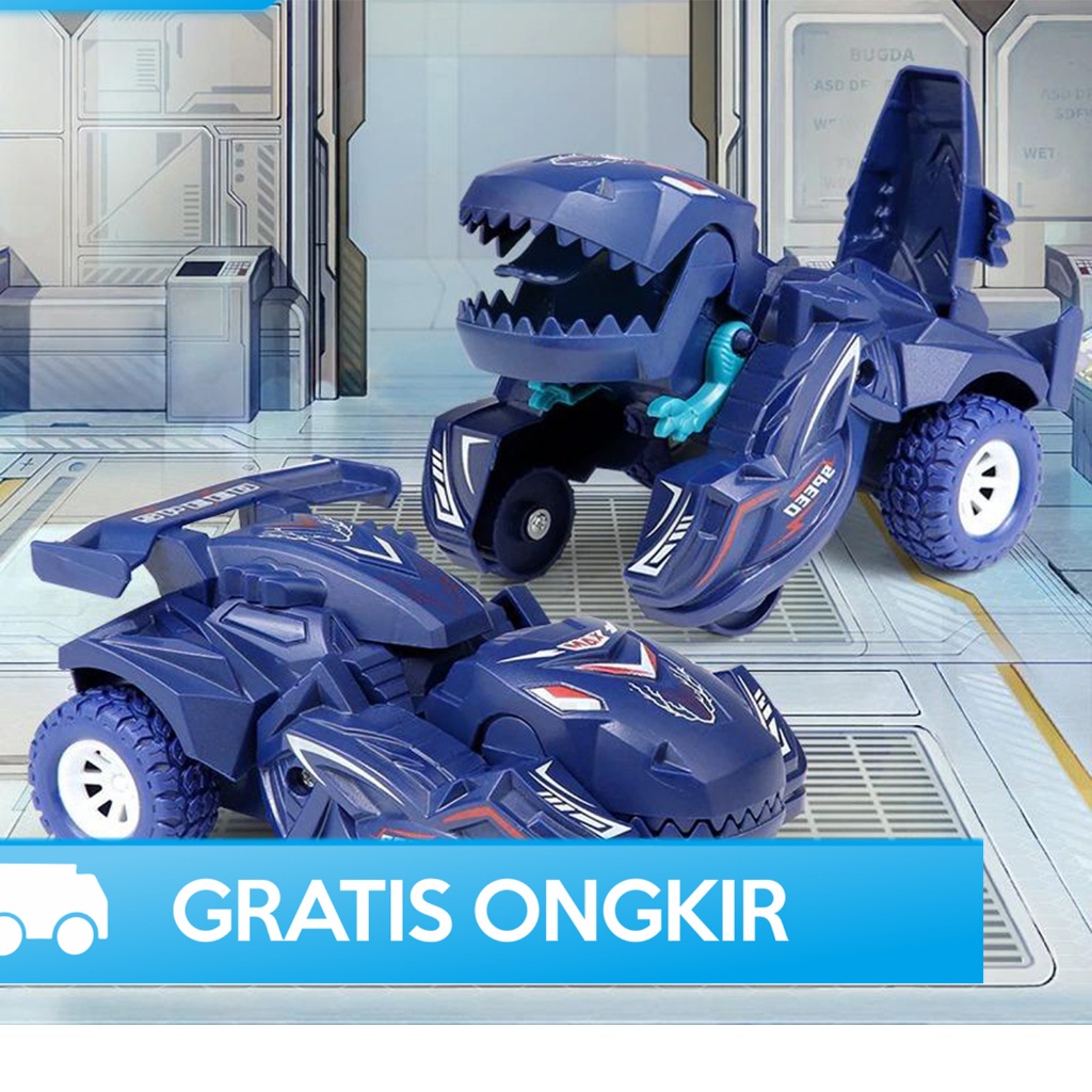 PROMO / MAINAN MOBIL BERUBAH JADI ROBOT TRANSFORMING DINOSAURUS CAR HONEY PO