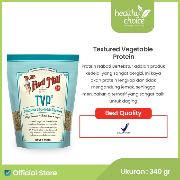 

Sale Terbatas Bob'S Red Mill Tvp (Textured Vegetable Protein) 340Gr Aman