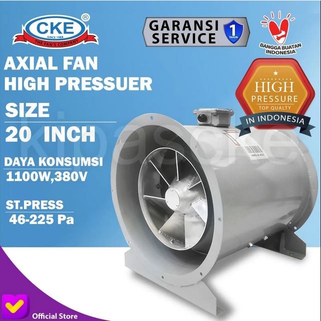 AXIAL BIFURCATED CKE 20" AMB-D-VMD-A-500-NO BLOWER TABUNG INDUSTRI