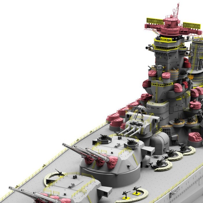 Kapal Imperial Japanese Navy Battleship Yamato Skala 1:350 Border Model