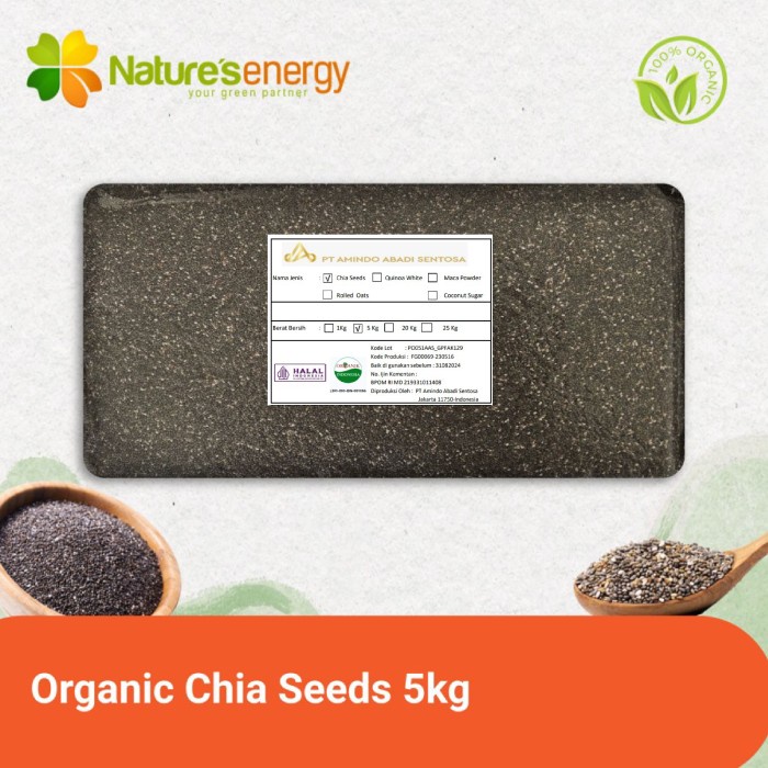 

Organic Chia Seeds Black 5 kg