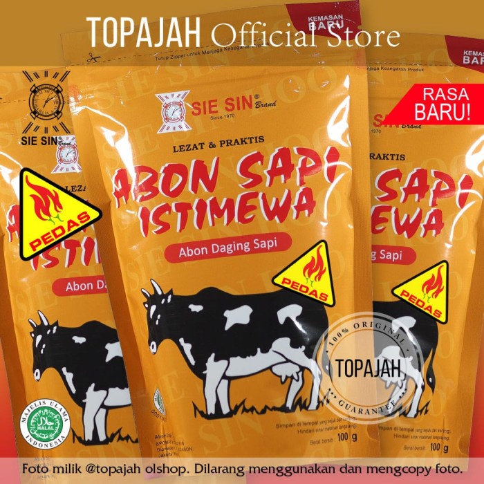 

Abon sapi spesial polos/bawang SIE SIN 100gr HALAL