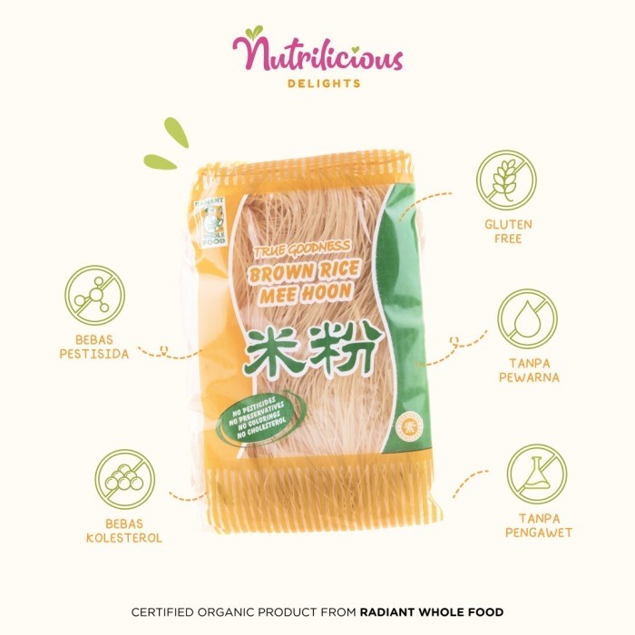 

Organic Gluten Free Brown Rice Mee Hoon Radiant 400 Gram Bihun Organik