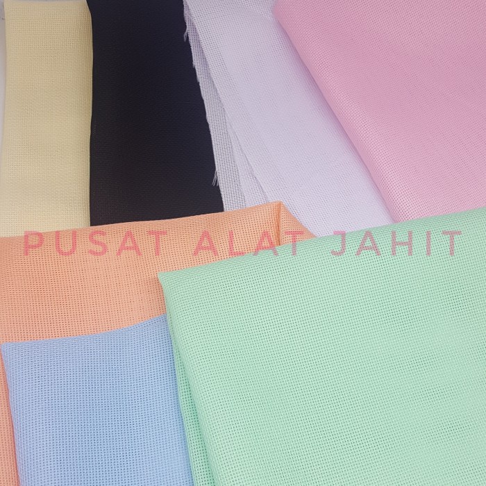 MNTB" KAIN STRIMIN PER METER KAIN SETRIMIN KAIN SULAM KRISTIK CROSS STITCH