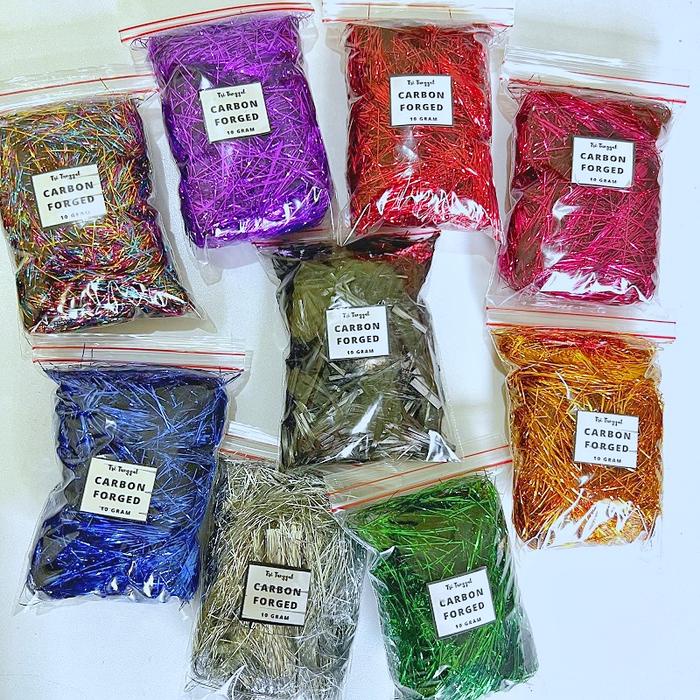 SERAT PREMIUM ISI 10GR CARBON FORGED FIBER CACAHAN POTONGAN CACAH WARNA WARNI CAMPURAN KARBON KEVLAR