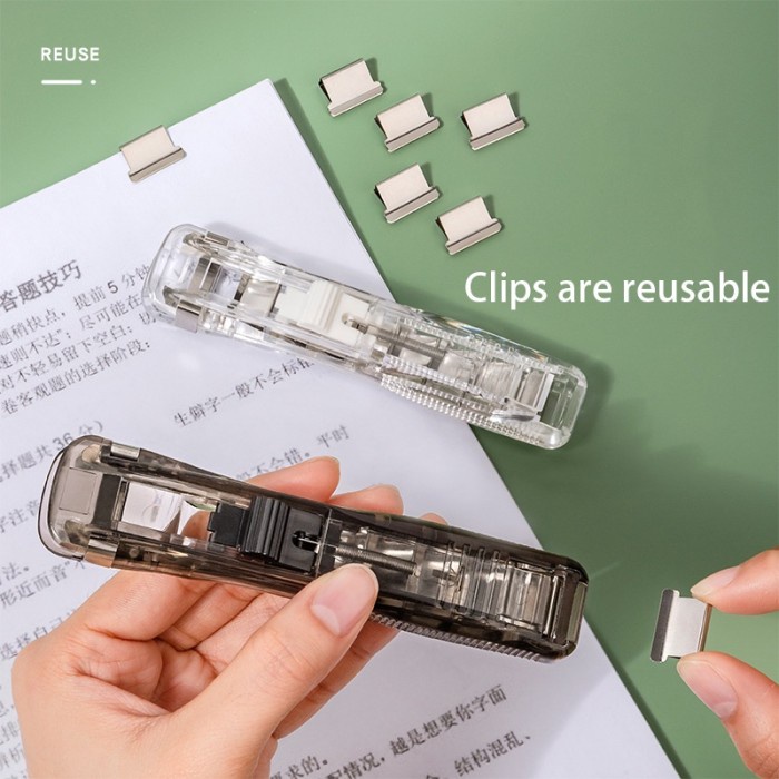 

Produk Terbaru Nusign Fastener+50Pcs Clips / Binder Clip / Penjepit Kertas Otomatis Fastener /