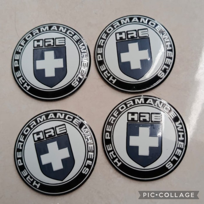 Sticker Stiker Lapisan Tutup Dop Velg Mobil Logo Hre Warna Hitam Kode 006