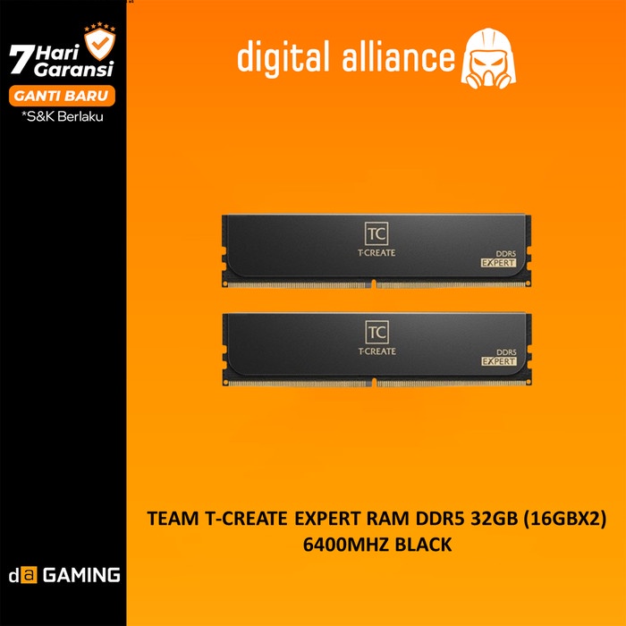 TEAM T-CREATE EXPERT RAM DDR5 32GB (16GBX2) 6400MHZ BLACK