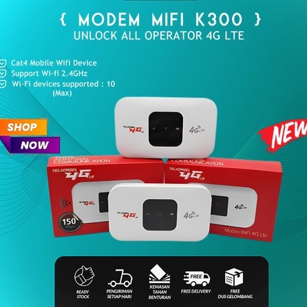 Mifi Modem Wifi 4G All Operator Telkomsel Indosat Axis Tri By.u Smartfren Free Kartu Perdana