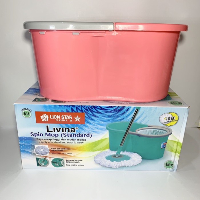 New Lion Star Livina Bm-45 Alat Pel Spin Mop Super Mop Original Lion Star Readyy