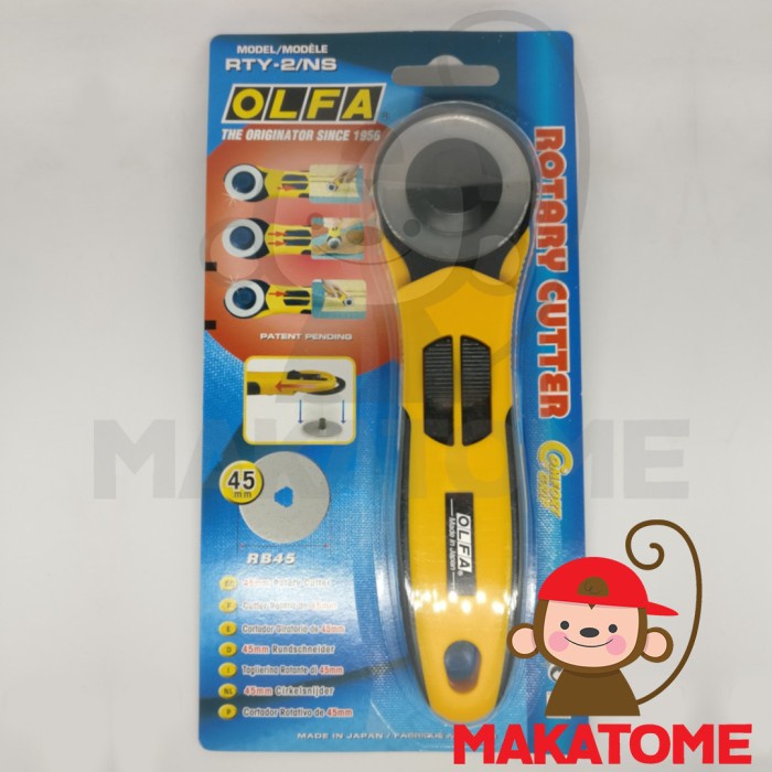 

OLFA RTY-2/NS Rotary Cutter 45mm Japan 45 mm blade kain bulat pisau