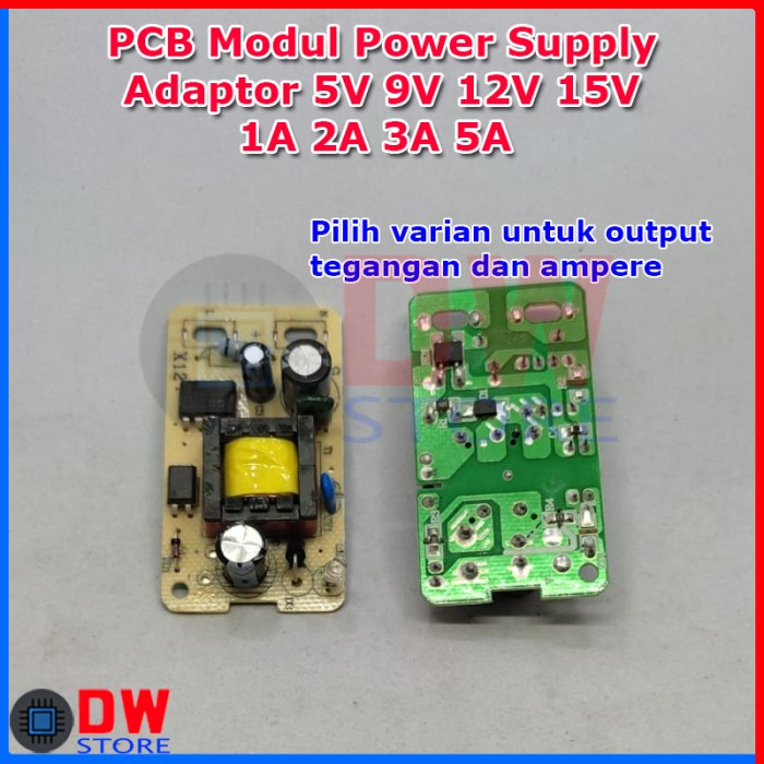 JTTOP" PCB MODUL POWER SUPPLY ADAPTOR 5V 9V 12V 15V 1A 1.5A 2A 3A 3.5A 4A 5A