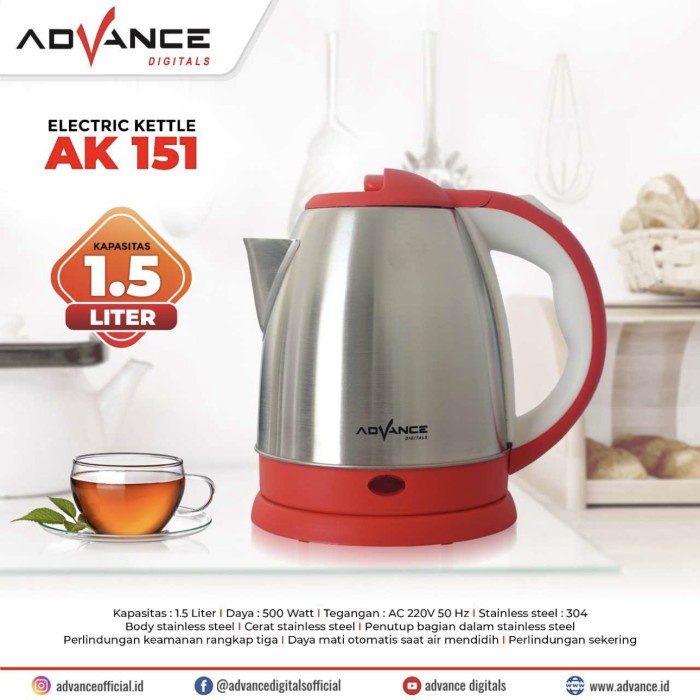 KETEL LISTRIK COSMOS KETTLE CTL 618 CETEL PEMANAS AIR PEMASAK AIR HOTE