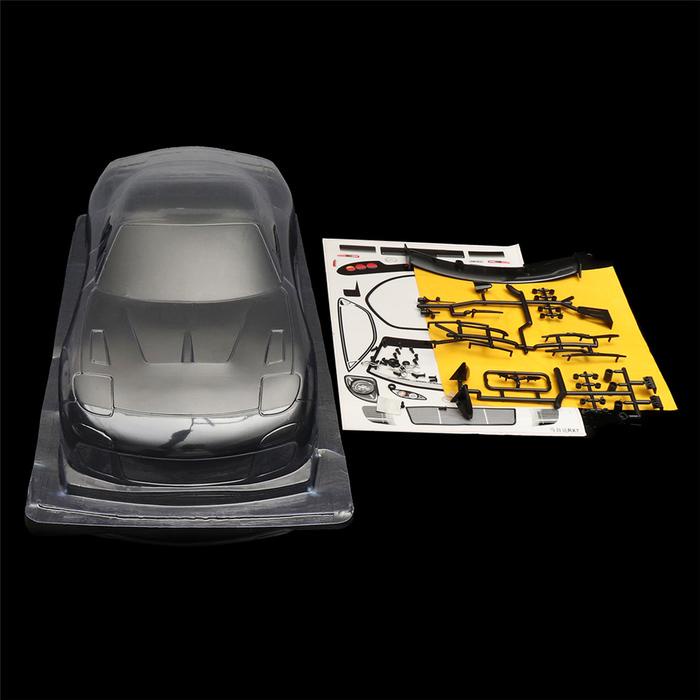 1/10 Unpainted Clear PVC RC Car Body Shell Mazda RX7 260mm Wheelbase