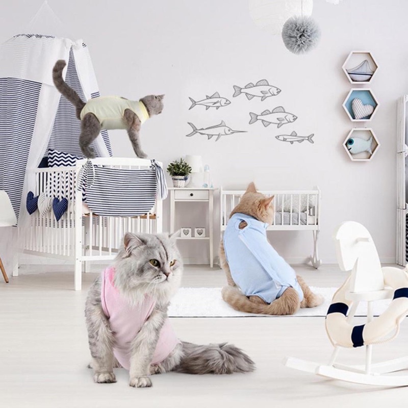 Baju Kucing Anjing Untuk Recovery / Baju Steril Kucing / Baju Pasca Operasi untuk Kucing Anjing Baju