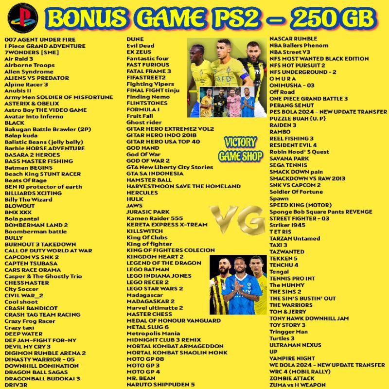 PS2 PS2 FAT PS2 SLIM PS2 FAT SERI 3/5 MATRIX PS2 SLIM SERI 9 MATRIX BERGARANSI FULL GAME SIAP MAIN