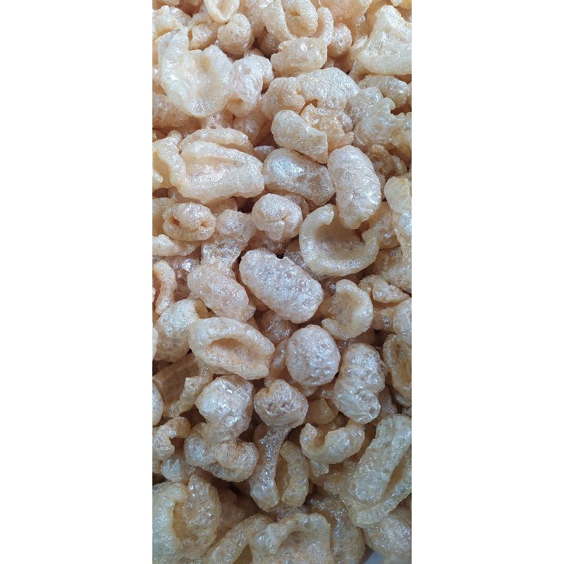

A Kerupuk Kulit Babi Kerubi Garing Gurih Renyah Kerupuk Babi Toples 4Liter 380Gr