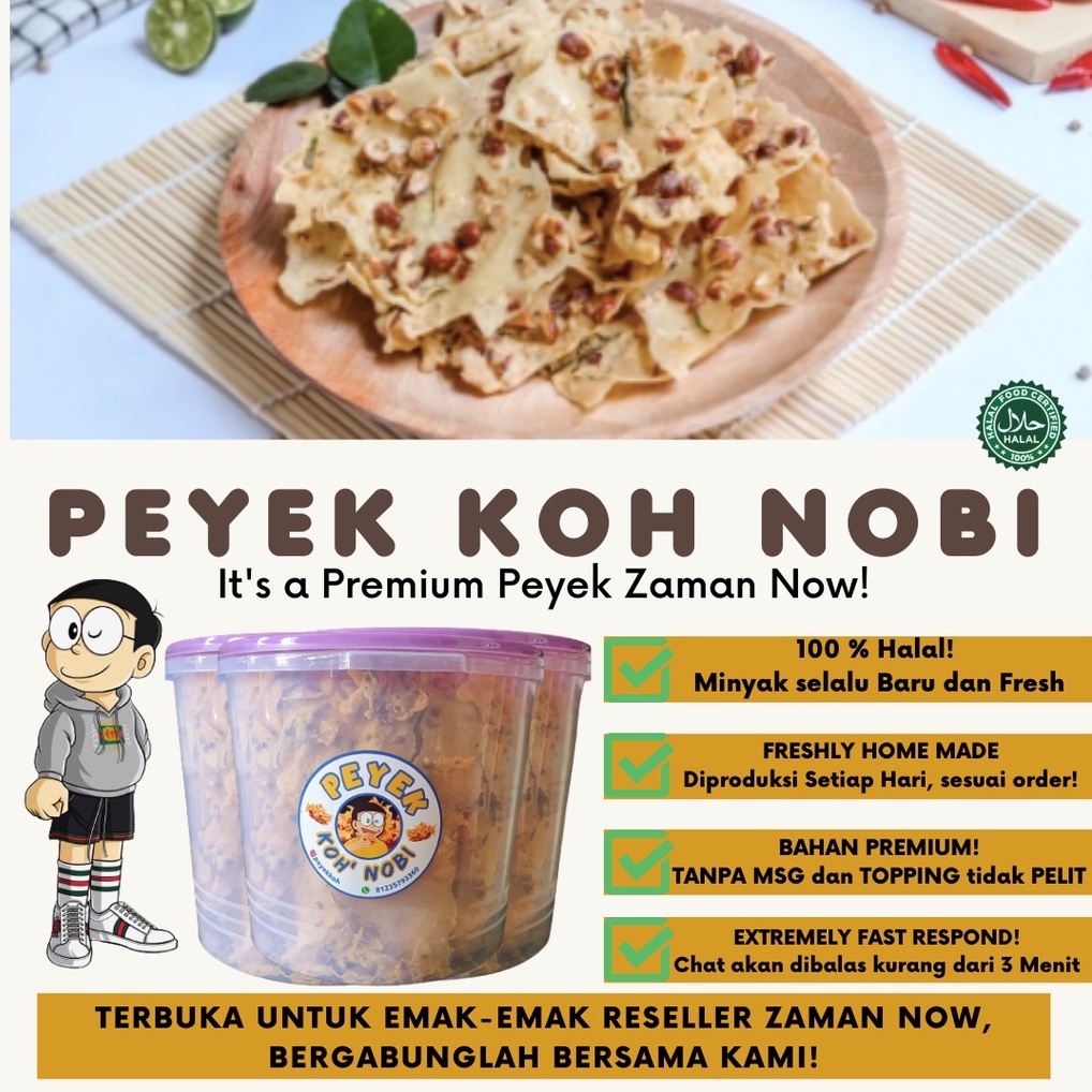 

A Peyek Viral Koh Nobi Kemasan Toples 5L