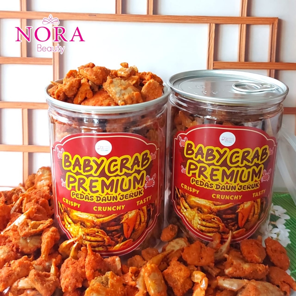 

A Cemilan Baby Crab Crispy Khas Lamongan / Kepiting Krispi Pedas Kemasan Can Premium //Murah