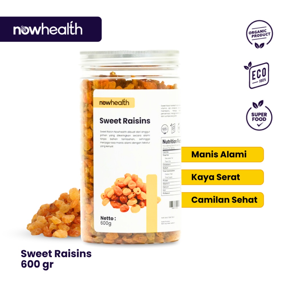 

A Kismis Dark Sweet Golden Raisin 600 Gr Nowhealth Asam Manis Hitam Simin Mutiara Black Raisin