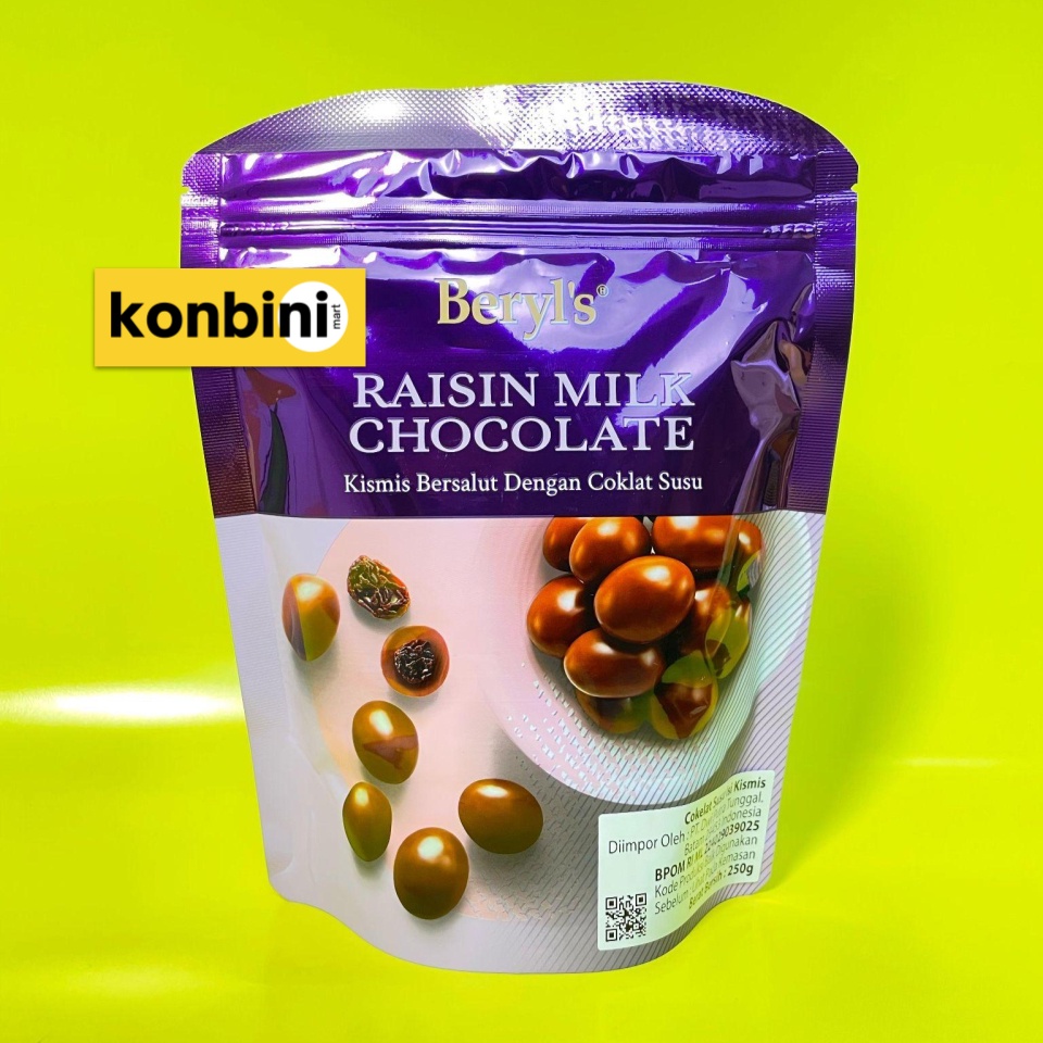 

A Konbini Malaysia - Beryl'S Pouch Chocolate Almond 250G Bulat - Dark Chocolate, Raisin, Assorted,