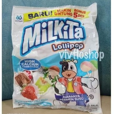 

A Permen Susu Milkita Lolipop Kemasan 270 Gram (30 Pcs X 9 Gr)