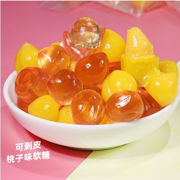 

A Lianggui Permen Buah Jelly Lunak Kupas Aneka Rasa Gummy Jelly Peeled Fudge Mangga Orange Jeruk