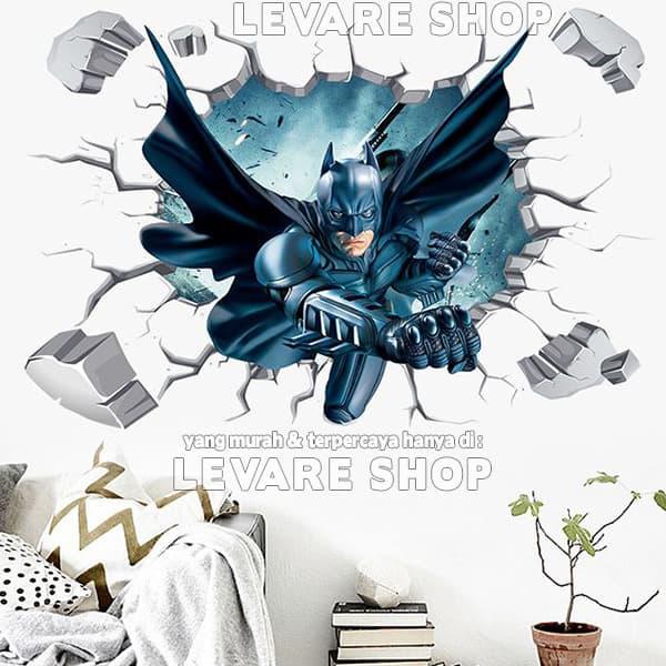 EKSLUSIF 3D Wall Sticker - Stiker Dekorasi Dinding Tembok Superhero Batman