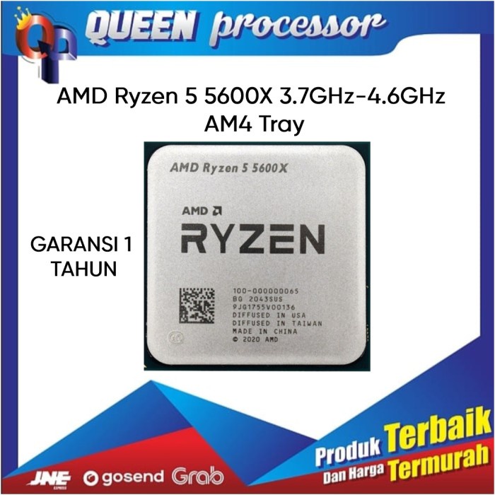 PROCESSOR AMD RYZEN 5 5600X TRAY NEW GARANSI 1 TAHUN