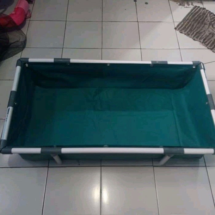ORIGINAL.. KOLAM TERPAL FULLSET RANGKA PIPA 100X50X25 ORCHID